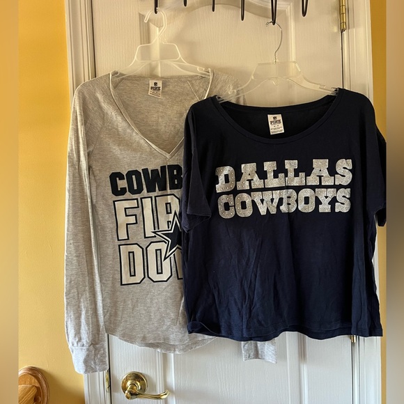 PINK Victoria's Secret Tops - Victoria Secret Pink Dallas Cowboys Shirts x2 size Medium